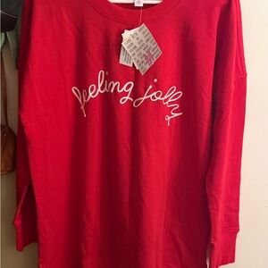 LuLaRoe Red V-Neck Sweater